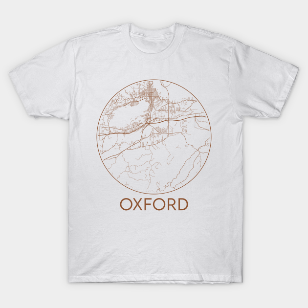 Oxford Alabama map Oxford TShirt TeePublic